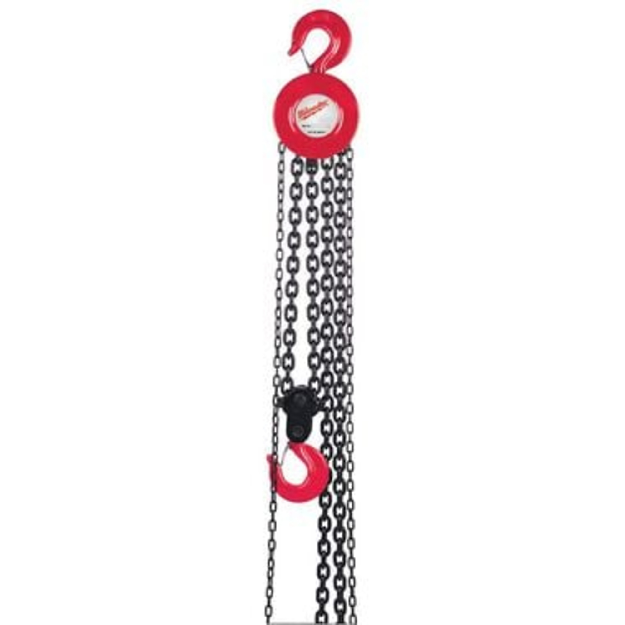 Milwaukee, 1/2 TON 10ft. HAND HOIST, Power Source Manual Gear, Capacity 1000 lb, Lift Height 8 ft, Model# 9767-20